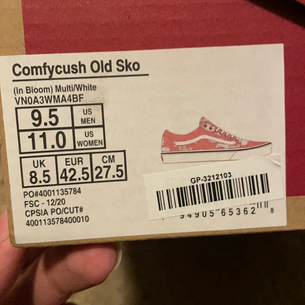 Vans Pink and White Women's Sneakers - Picture 4 of 4